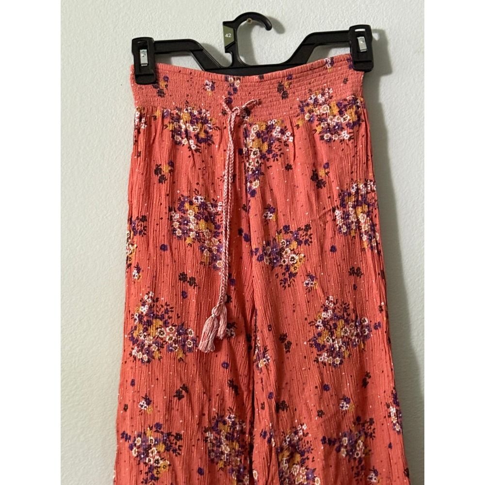 Hippie Laundry Women's Floral Print Wide Palazzo Pants Drawstring Waist Size XS - Picture 5 of 5